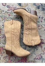 Qupid Montana western boot (Tan Nubuck)