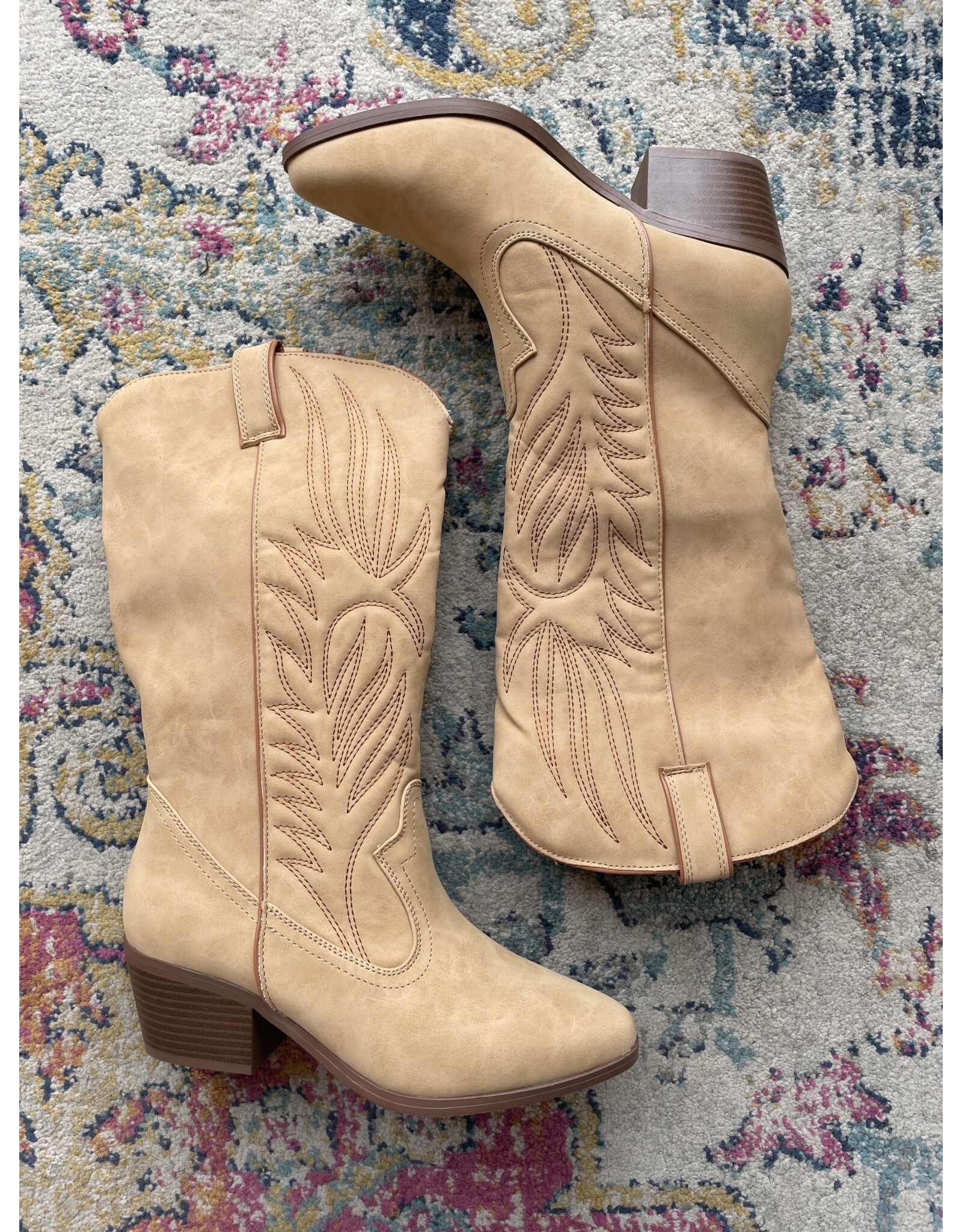 Qupid Montana western boot (Tan Nubuck)
