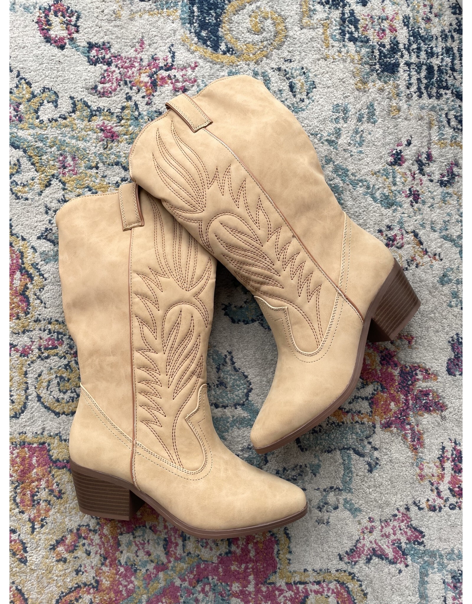 Qupid Montana western boot (Tan Nubuck)