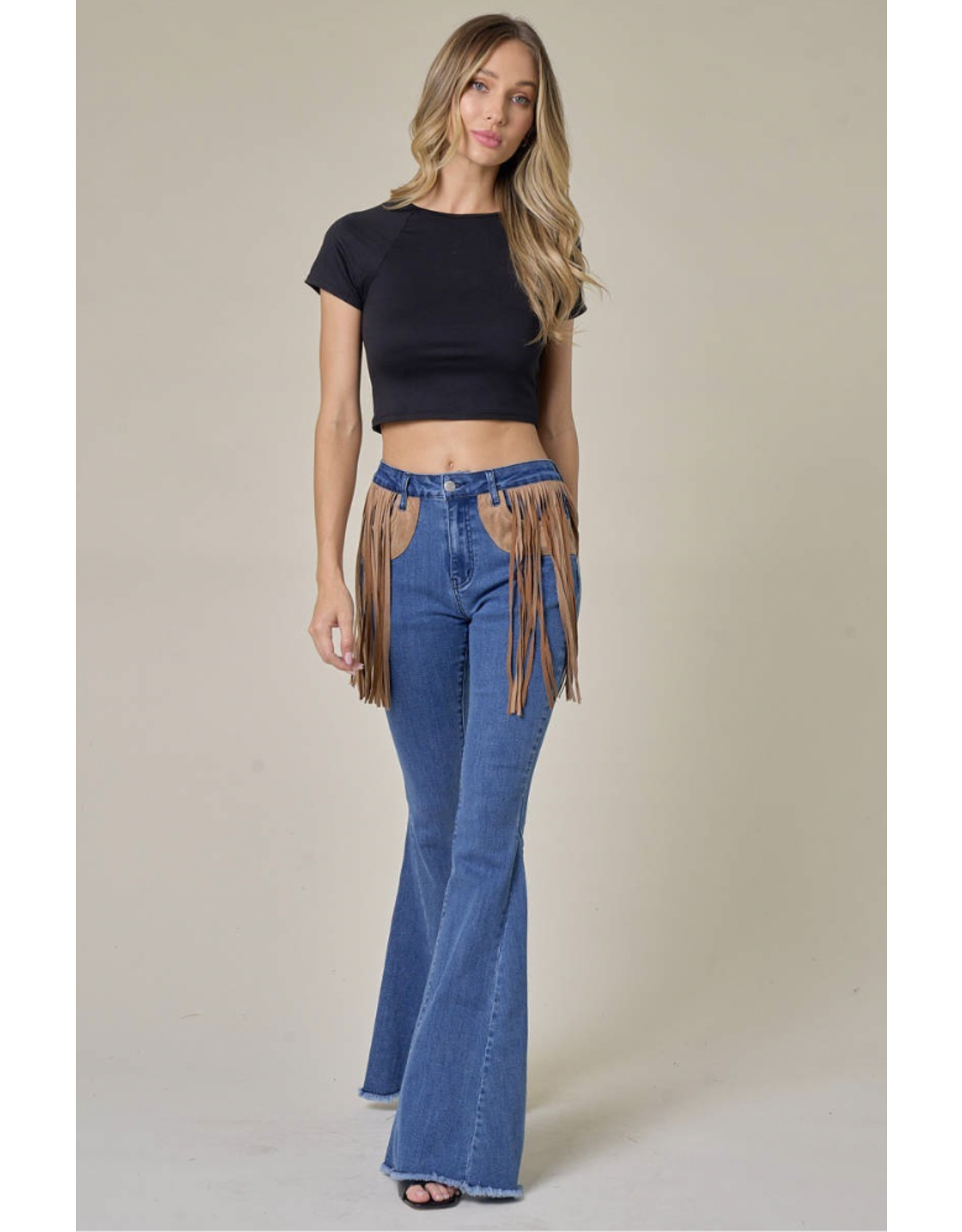 Saints & Hearts Saints & Hearts - Flare jeans with hip fringe