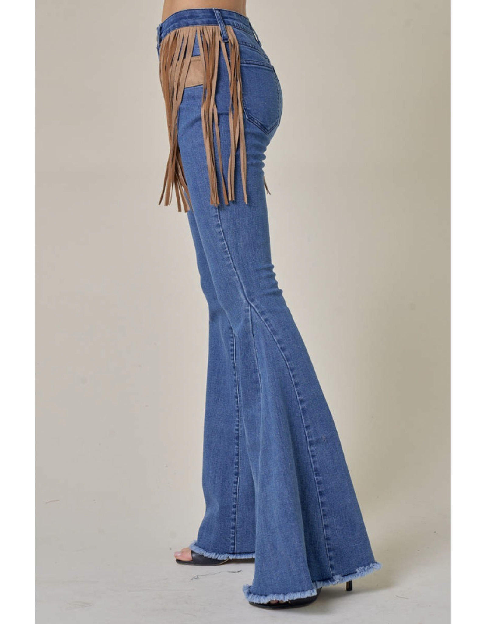 Saints & Hearts Saints & Hearts - Flare jeans with hip fringe
