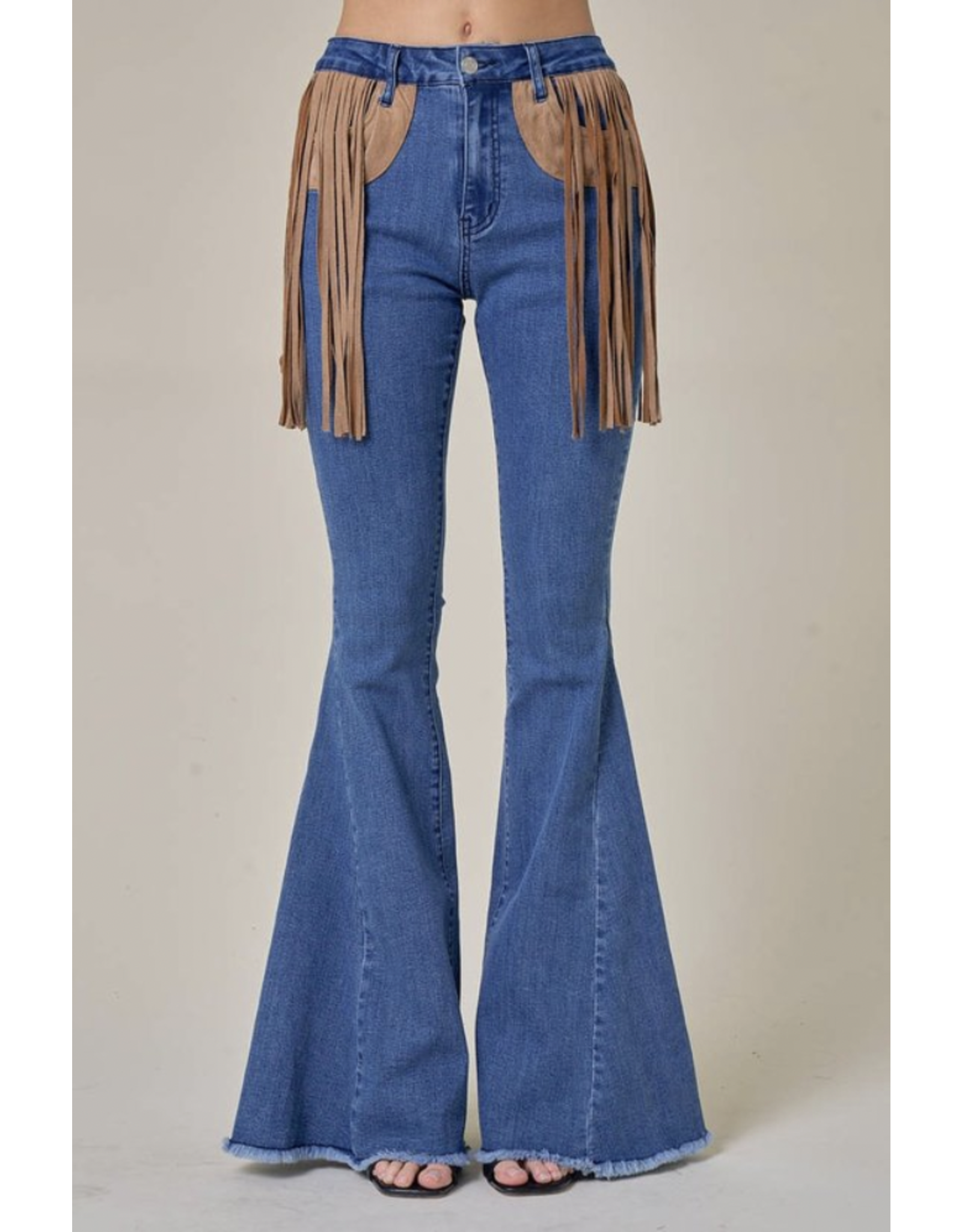 Saints & Hearts Saints & Hearts - Flare jeans with hip fringe