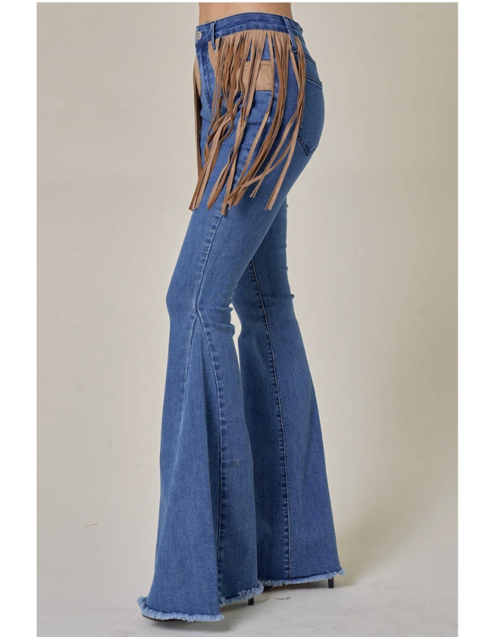 Saints & Hearts Saints & Hearts - Flare jeans with hip fringe