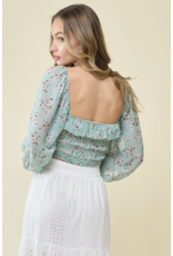 Saints & Hearts Saints & Hearts - Smocked top (sage)