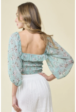Saints & Hearts Saints & Hearts - Smocked top (sage)