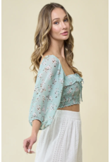 Saints & Hearts Saints & Hearts - Smocked top (sage)