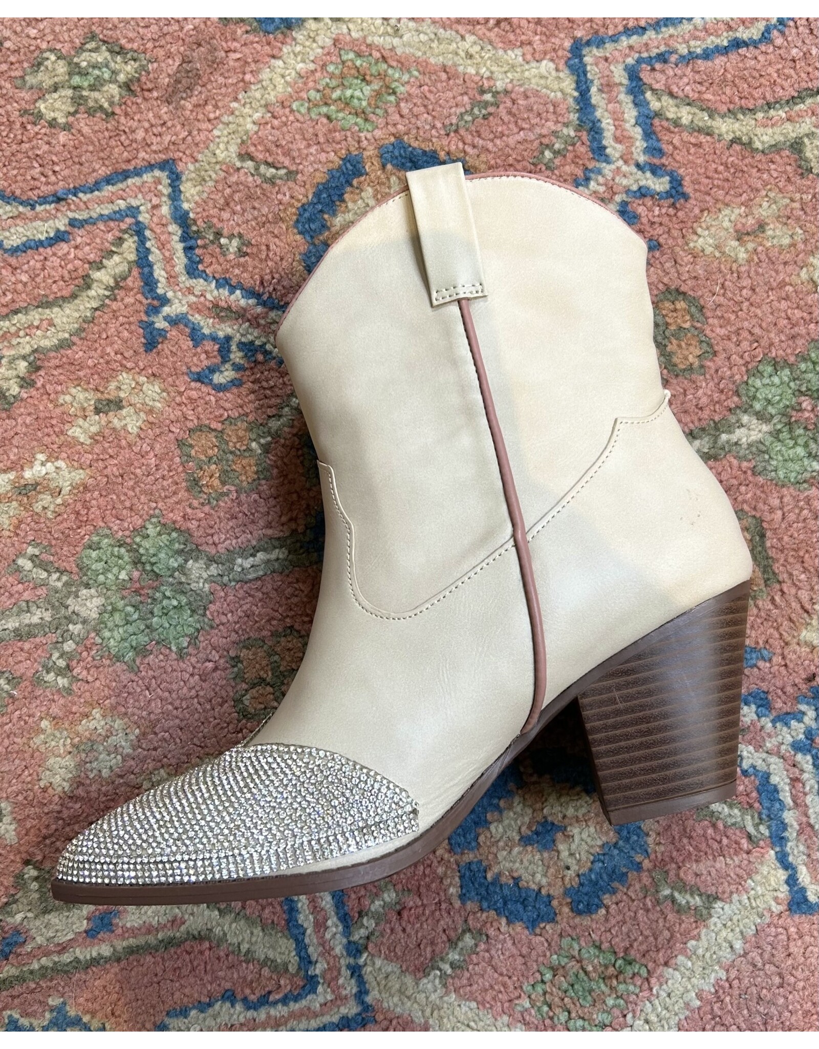 Qupid Zane 90 Western Bootie (Stone)