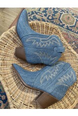 Qupid Zane 72 blue denim western bootie