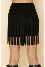Vocal Vocal - Suede mini with fringe (Black)