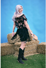 Vocal Vocal - Suede mini with fringe (Black)