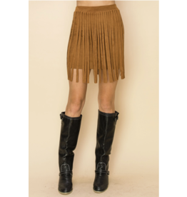 Vocal Vocal - Suede mini with fringe (Camel)