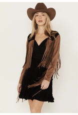 Vocal Vocal - Western jacket with long fringe and stars (Brown)