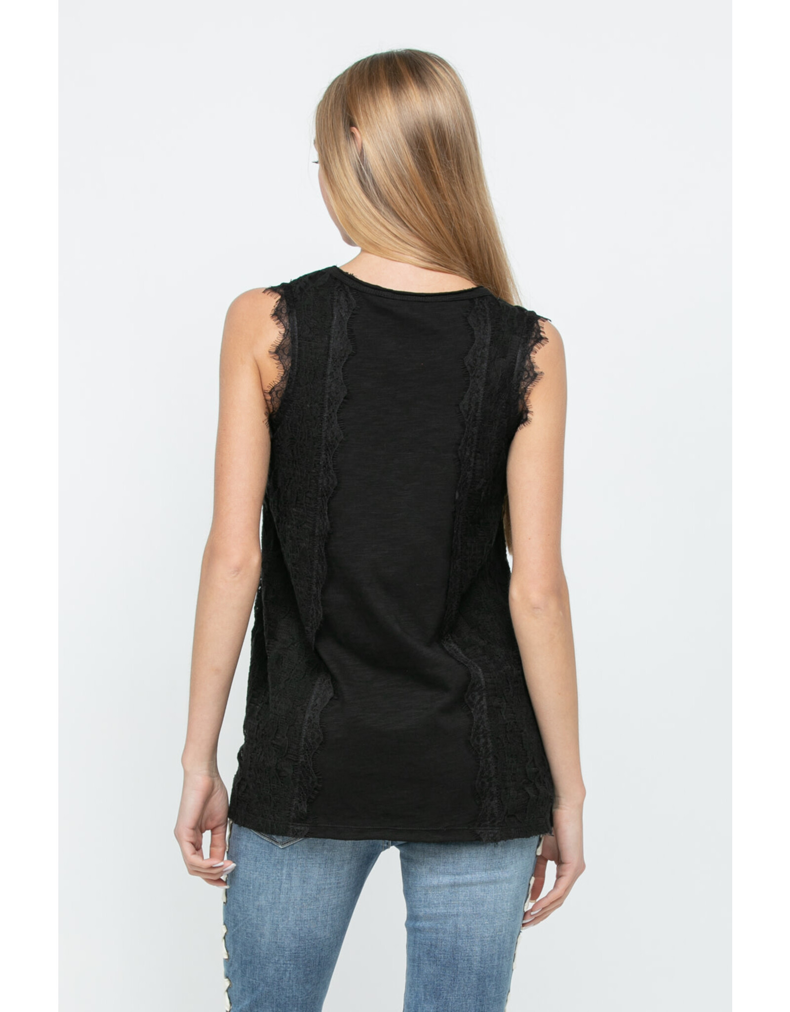 Vocal Vocal - Vintage lacey sleeveless top (black)