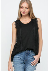 Vocal Vocal - Vintage lacey sleeveless top (black)