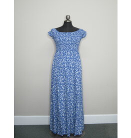 Papillon Papillon - Cap Sleeve Off The Shoulder Dress With Smocked Bodice (Blue)