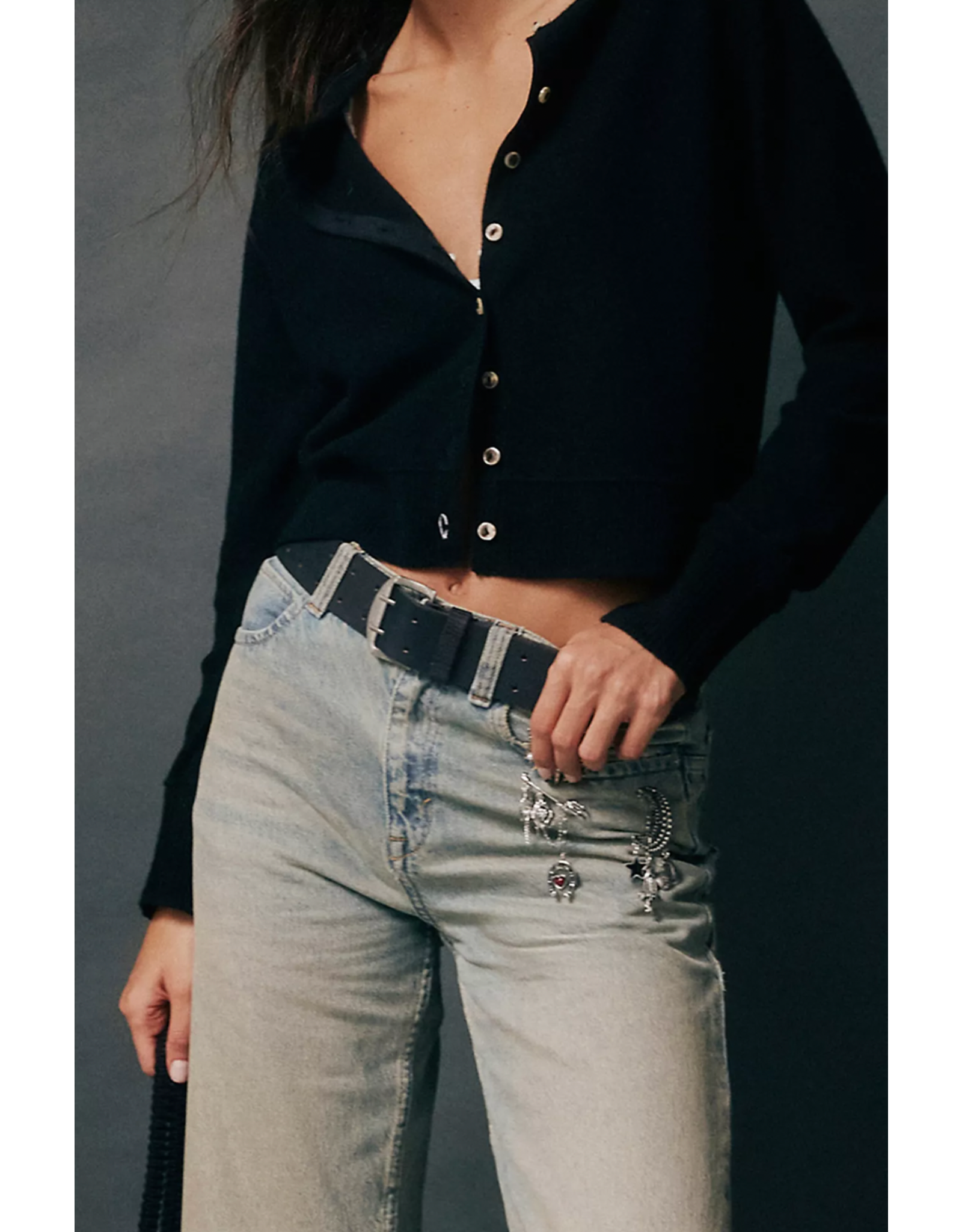 Free people Free People - WTF Double Cross Belt (Black)