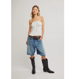 Free people Free People - Wink Wink Strapless Peplum Top (Clean Ivory)