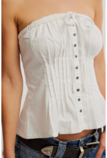 Free people Free People - Wink Wink Strapless Peplum Top (Clean Ivory)