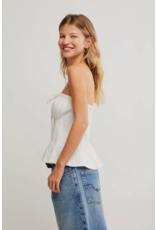 Free people Free People - Wink Wink Strapless Peplum Top (Clean Ivory)