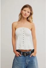 Free people Free People - Wink Wink Strapless Peplum Top (Clean Ivory)