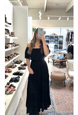 Kye Mi Marla - Off-shoulder maxi dress with ruffle top and elastic waist