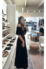 Kye Mi Marla - Off-shoulder maxi dress with ruffle top and elastic waist