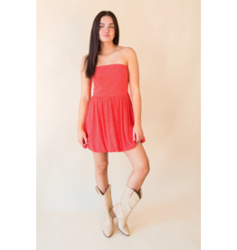 Sadie & Sage Sadie & Sage - Nina Bubble Tube Romper (Red)