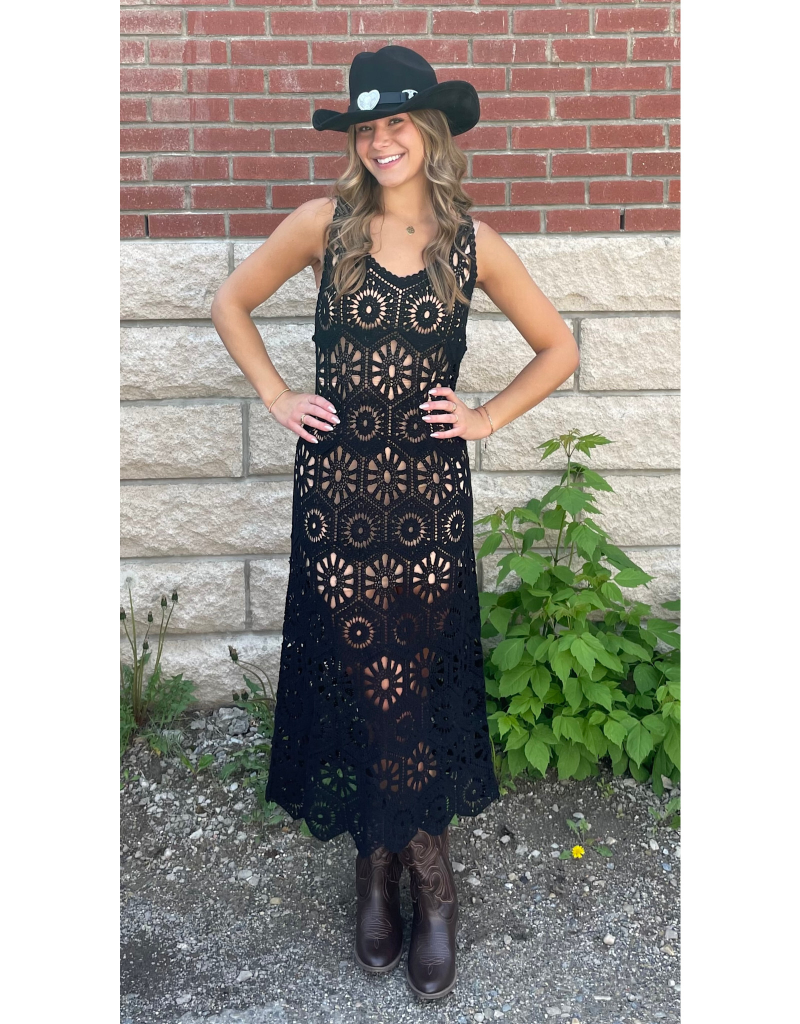Papillon Papillon - Crochet Dress (Black)