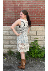 Papillon Papillon - Crochet High Low Open Vest (Beige)