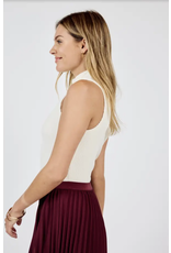 Sadie & Sage Sadie & Sage - Rest Easy Mock Neck Knit Tank (Ivory)