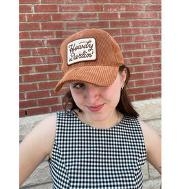 Fashion City Howdy Darlin' Embroidery Patch Corduroy Cap (Brown)