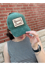 Fashion City Howdy Darlin' Embroidery Patch Corduroy Cap (Sage)