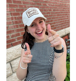 Fashion City Howdy Darlin' Embroidery Patch Corduroy Cap (Off White)