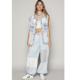 POL Madison - Denim and lace vest