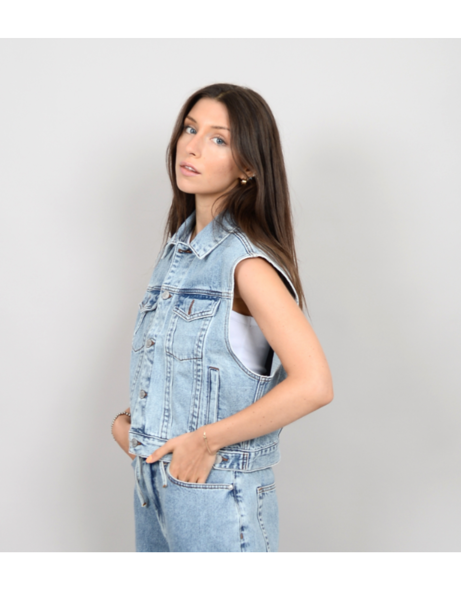 RD Style RD Style - Boranis Denim Motor Vest (Light Denim)