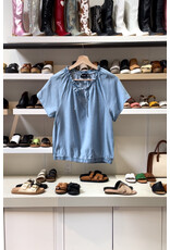 RD Style RD Style - Amoret Tencel short sleeve top (Light blue denim)