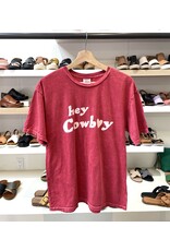 Oat Collective Oat Collective - Hey Cowboy  Mineral Washed Graphic Top (Cardinal)