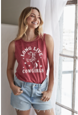 Oat Collective Oat Collective - Long Live Cowgirls mineral wash tank (Cardinal)