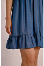 Molly Bracken Molly Bracken -  Short Lyocell Dress (Blue Denim)