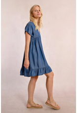 Molly Bracken Molly Bracken -  Short Lyocell Dress (Blue Denim)