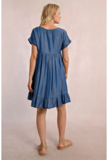 Molly Bracken Molly Bracken -  Short Lyocell Dress (Blue Denim)
