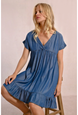Molly Bracken Molly Bracken -  Short Lyocell Dress (Blue Denim)