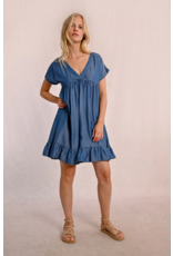 Molly Bracken Molly Bracken -  Short Lyocell Dress (Blue Denim)