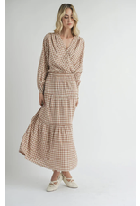 Sadie & Sage Sadie & Sage - Souvenirs Surplice Top (Brown / Ivory)