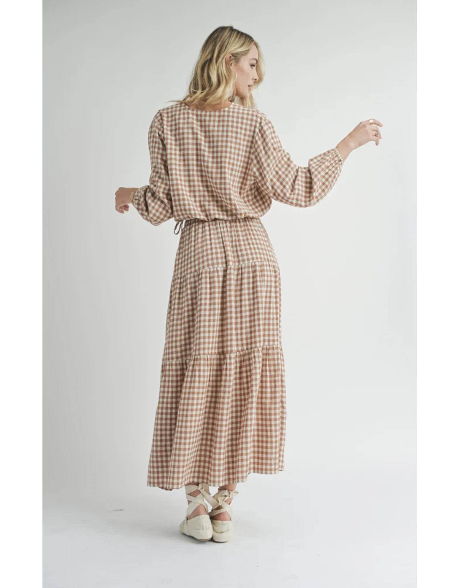 Sadie & Sage Sadie & Sage - Souvenirs Surplice Top (Brown / Ivory)