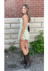 glam One Shoulder Balloon Hem Romper (Green)