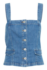 ICHI ICHI - Bonnies Denim Top (Washed Blue)