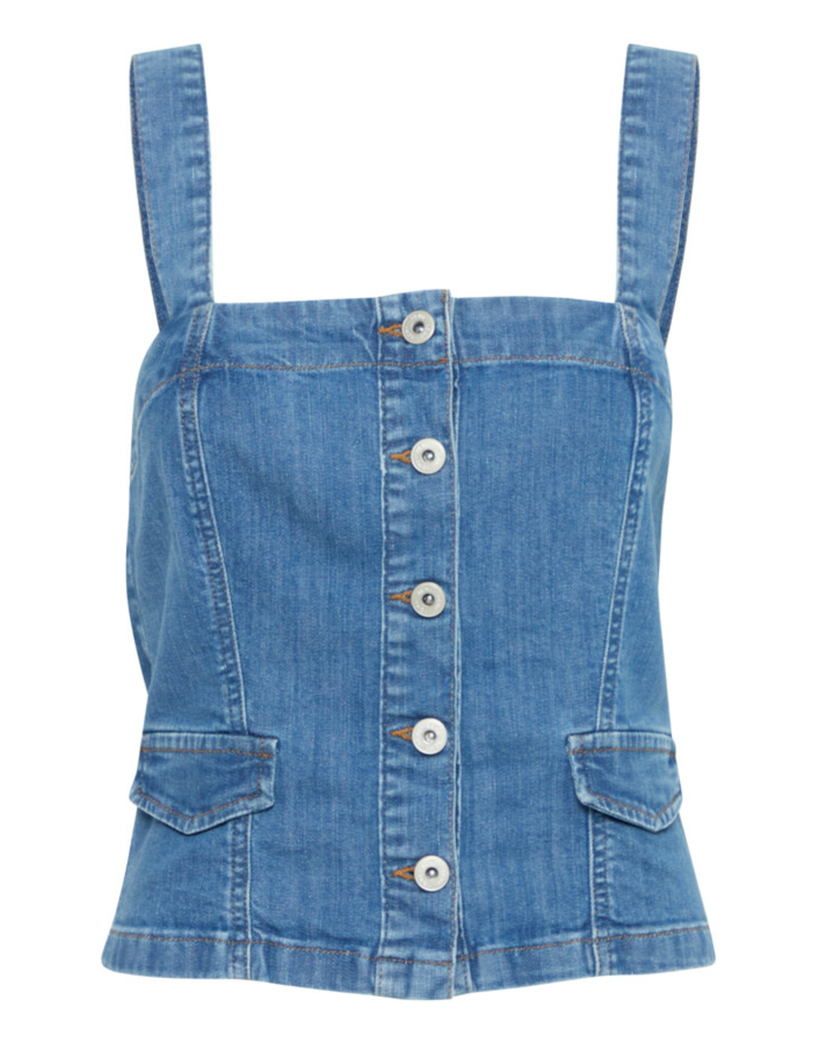 ICHI ICHI - Bonnies Denim Top (Washed Blue)