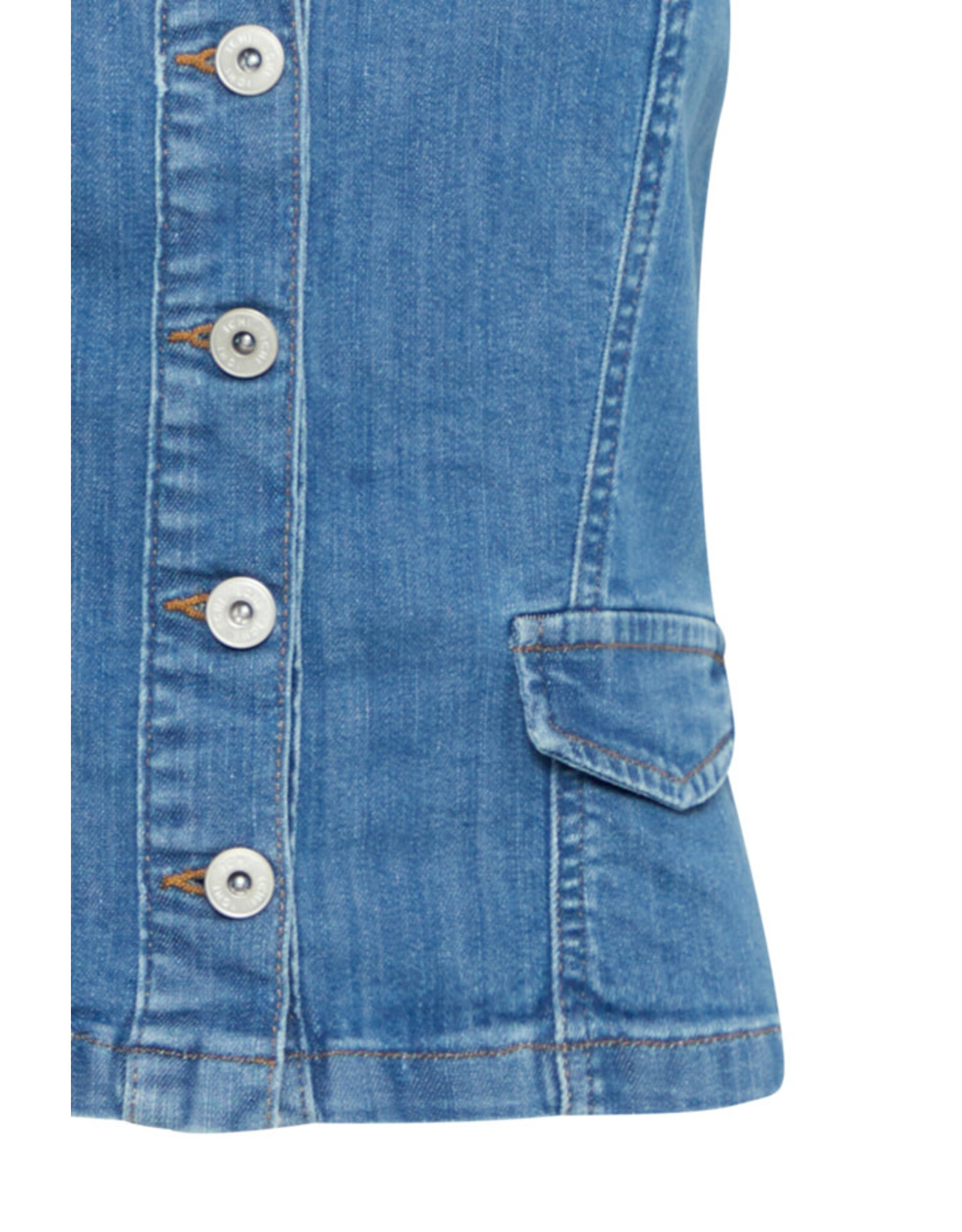ICHI ICHI - Bonnies Denim Top (Washed Blue)