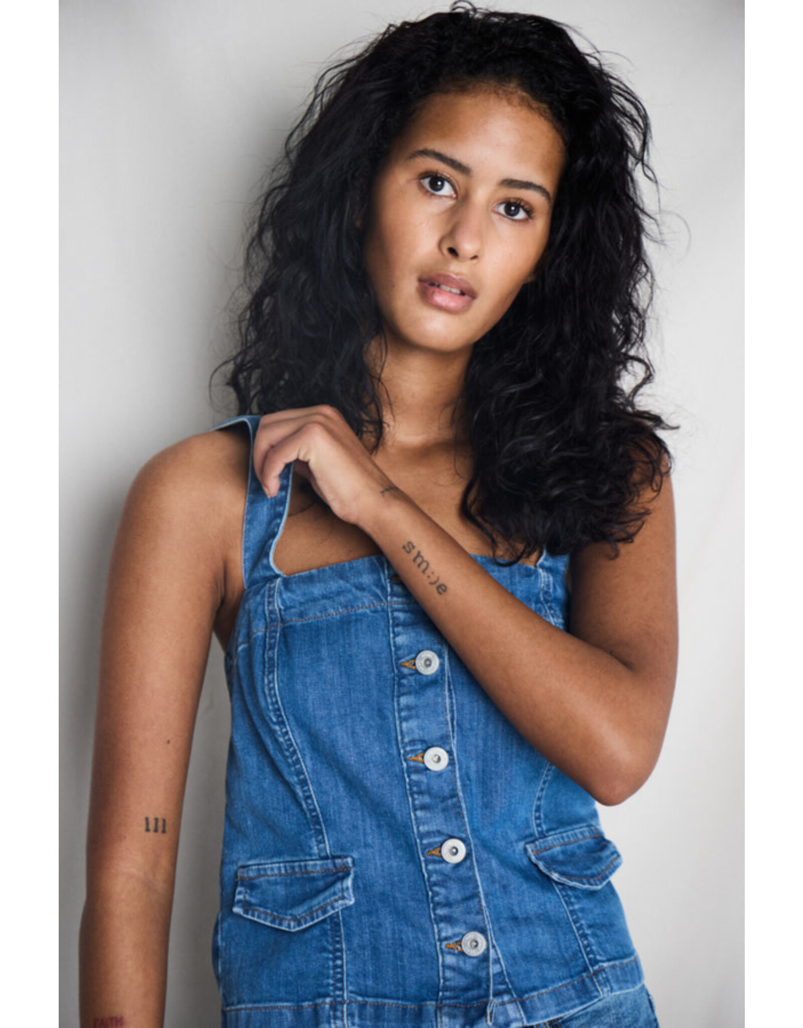 ICHI ICHI - Bonnies Denim Top (Washed Blue)